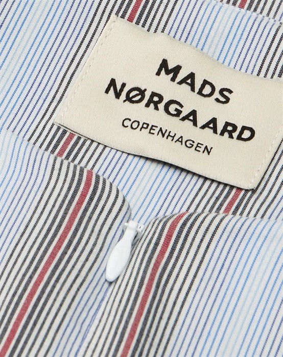 Poplinda Dana Skjorte - Shadow Pinstripe / Winery